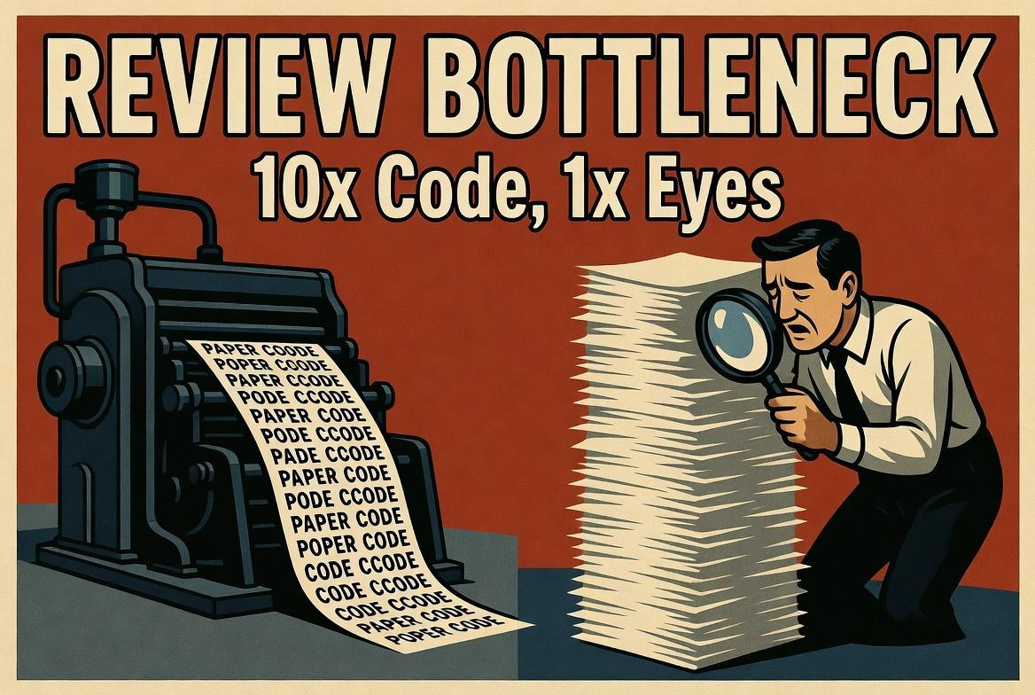 AIコーディングのレビュー時間が伸びる理由：実装10倍速の裏側で起きていること